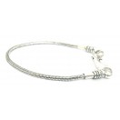 Silver Oxidized Bracelet Wristlet Wristband - Fashion Novelty III - 7.90 inches